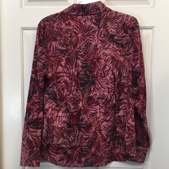 COLDWATER CREEK Gauzy Summer Wrinkle Resistant Fabric Abstract Floral Design - Picture 9 of 15